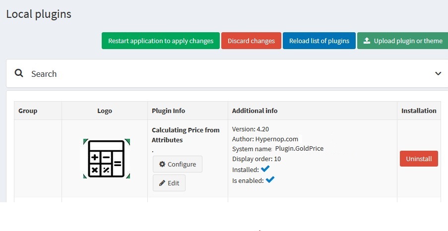 Plugin Enable